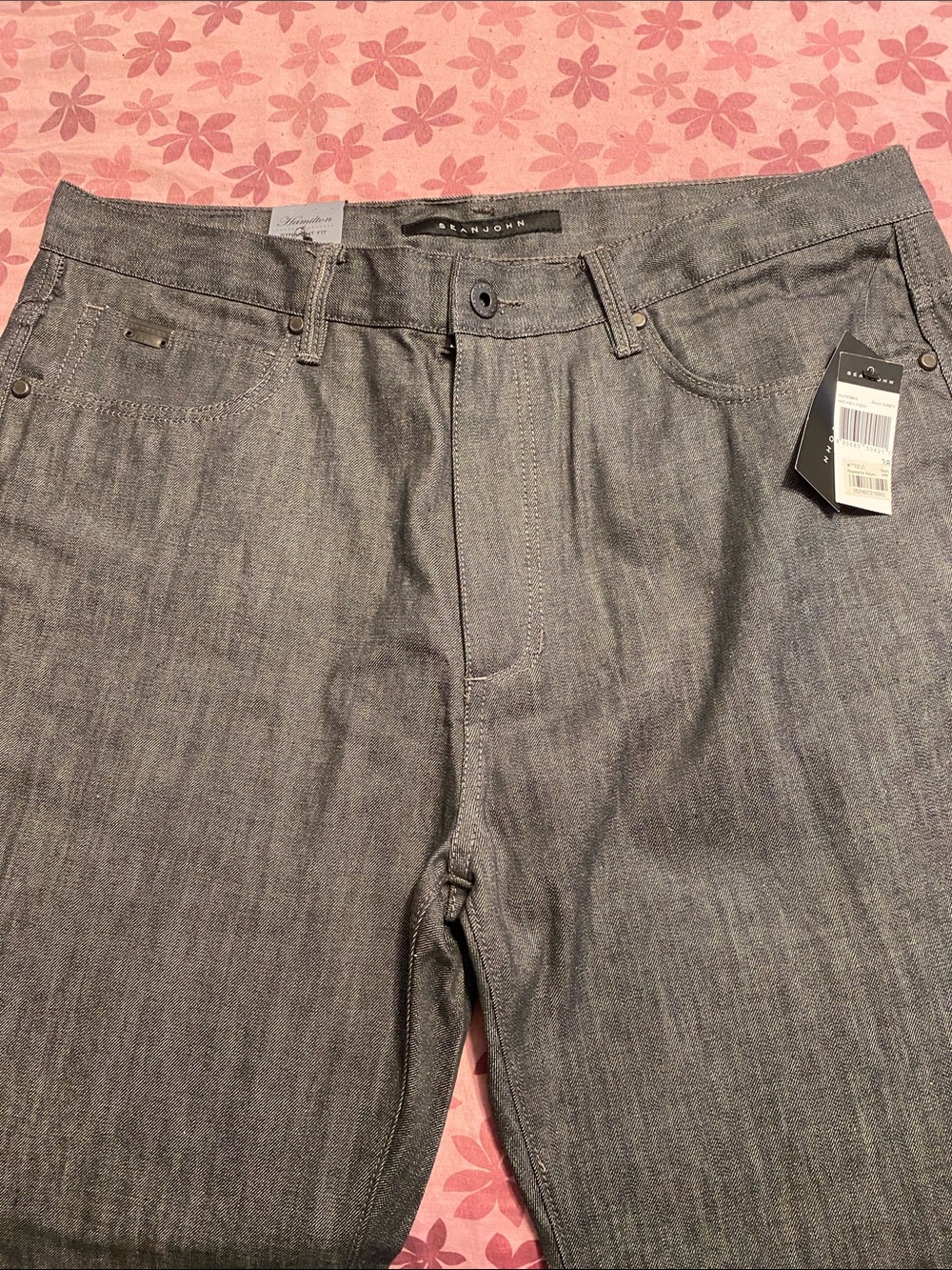 Sean John Men’s Gray Slim Straight Jeans